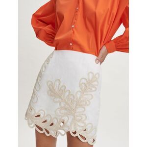 Maje size L (40) fully embroidered skirt - EUC